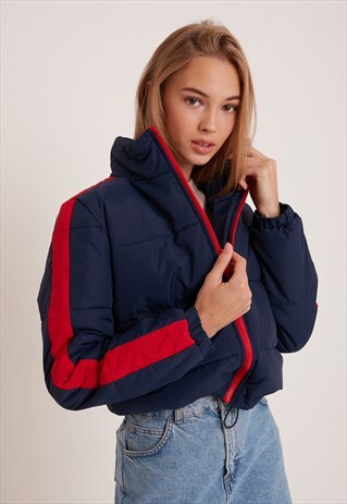 PUFFER JACKET - BLUE AND RED