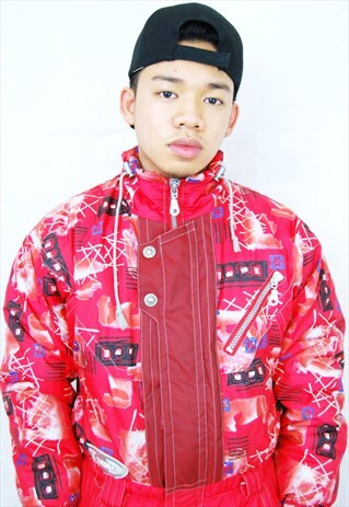 CRAZY PRINT SKI SUIT/JUMPSUIT (1990'S)