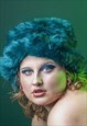 'AMPHITRITE' Faux Fur Bucket Hat In Teal