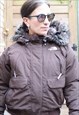 VINTAGE Y2K THE NORTH FACE HYVENT PUFFER BOMBER IN BROWN