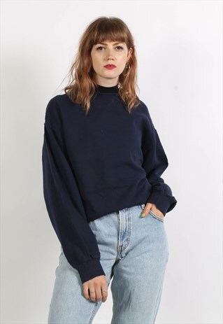 VINTAGE 90'S OVERSIZE BASICS SWEATSHIRT BLUE