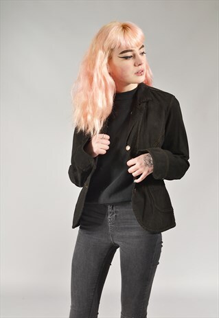 VINTAGE LEVI'S BLAZER STYLE BLACK DENIM JACKET