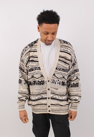 VINTAGE MEN'S BRANDINI COOGI STYLE MULTICOLOUR CARDIGAN