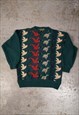 Vintage Knitted Jumper Nature Duck Patterned Grandad