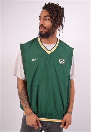 VINTAGE REEBOK PACKERS NFL PRO LINE GILET GREEN