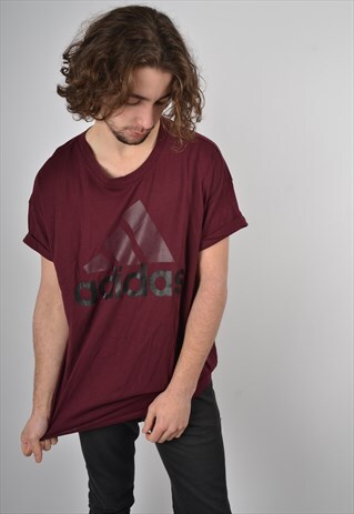 VINTAGE ADIDAS LOGO T-SHIRT IN PURPLE