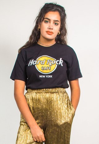 VINTAGE 90'S HARD ROCK CAFE BLACK NEW YORK T-SHIRT