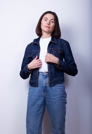 80'S STYLE LEVI'S ZIP-UP DENIM JACKET