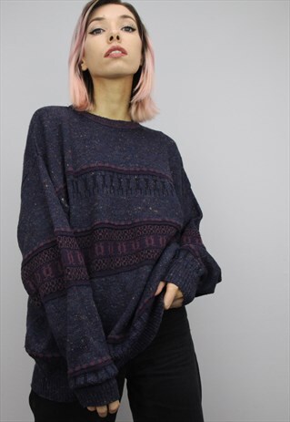 VINTAGE OVERSIZED PATTERNED JUMPER