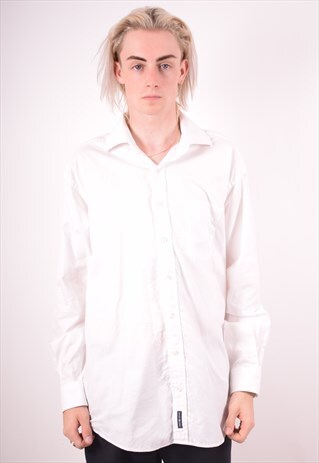 GANT MENS VINTAGE SHIRT XL WHITE 90S