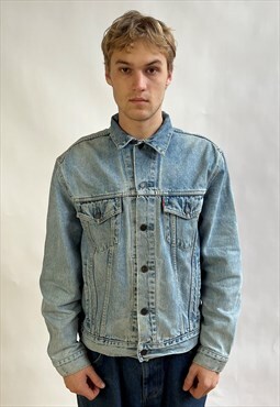 Vintage Levis Denim Jacket Men's Light Blue