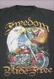 VINTAGE FREEDOM EAGLE GRAPHIC T-SHIRT IN BLACK