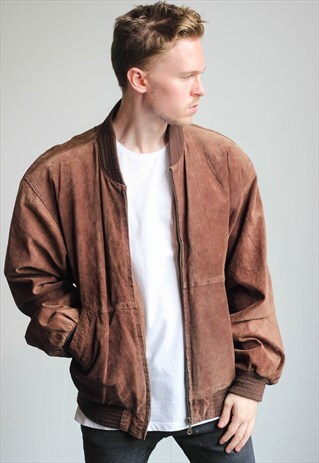 VINTAGE SUEDE BOMBER JACKET