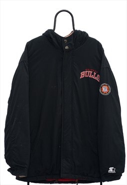 Vintage Starter NBA Chicago Bulls Black Coat Mens