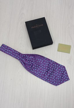 00's Cravat Club Skull Print Purple Blue