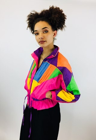 VINTAGE FESTIVAL 80S RAVE WINDBREAKER JACKET