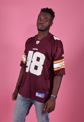 REEBOK MAROON REDSKINS JERSEY