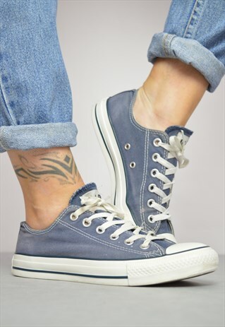 VINTAGE 90S CONVERSE NAVY OX SHOES TRAINERS GRUNGE RETRO