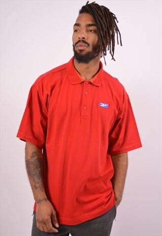 reebok polo shirts red