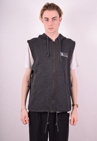 RUSSELL ATHLETIC MENS VINTAGE GILET LARGE GREY 90S