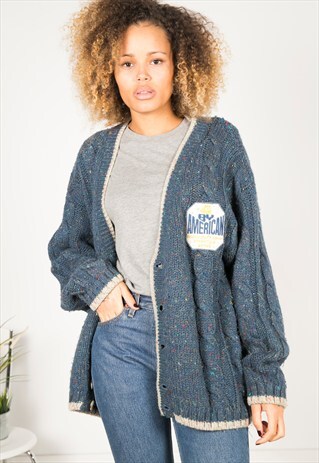 VINTAGE 80S CASUAL KNIT CARDIGAN / R0437