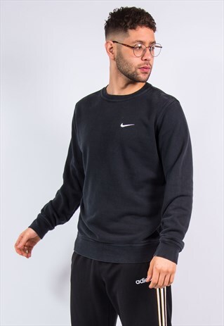 VINTAGE NIKE SWEATSHIRT BLACK CREW NECK SWEATER