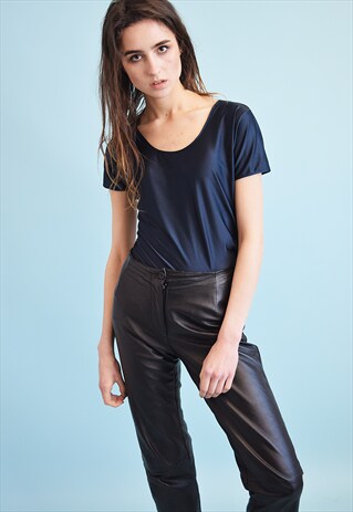 90'S RETRO GRUNGE MINIMALIST SHIMMER LYCRA TEEN TOP
