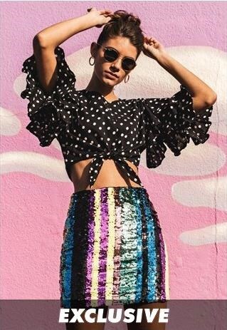 EXCLUSIVE SEQUIN MINI SKIRT