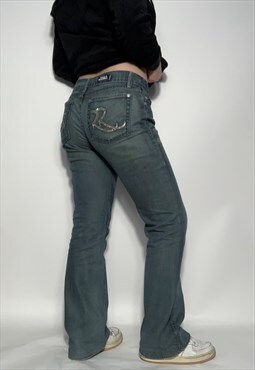 Vintage y2k Rock & Republic wide Leg Jeans diamante logo