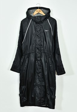 Vintage Longline Nike Coat Black Medium