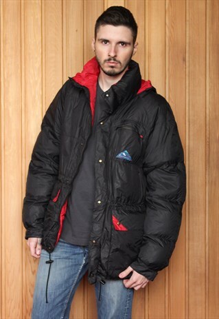 VINTAGE 1990S BLACK PADDED COAT