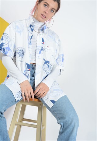 VINTAGE TOMMY HILFIGER NAUTICAL SHIRT