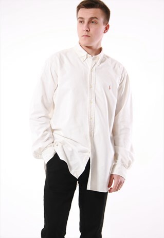 90S VINTAGE RALPH LAUREN OLDSCHOOL COTTON SHIRT 13916