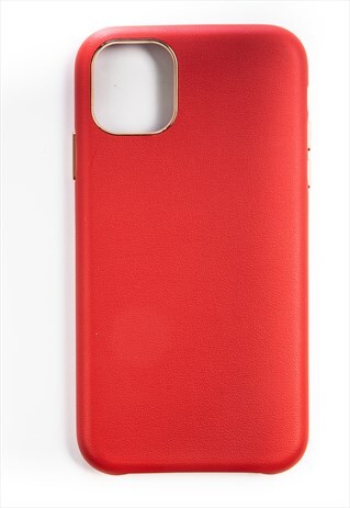 PERSONALISED IPHONE 11 CASE LEATHER RED