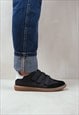 TERRACE CASUAL GUM SOLE ADJUSTABLE TRAINERS IN BLACK