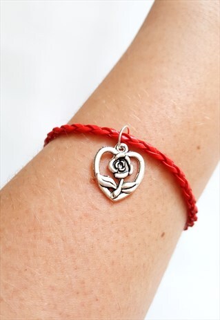 ROSE CHARM BRACELET RED