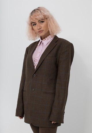 80S VINTAGE PARIS BROWN BLAZER