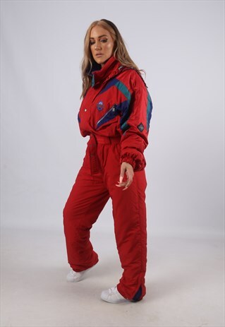 VINTAGE SKISS FULL SKI SUIT SNOW TALL UK 16 XL (ACN)