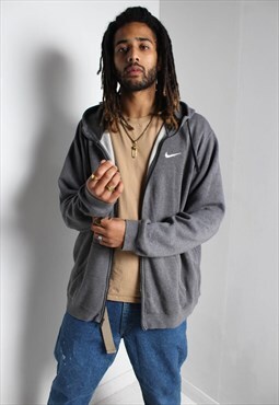 Vintage Nike Zip Up Hoodie Grey