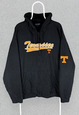 Vintage Tennessee Black Hoodie Spell Out Mens XXL