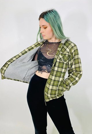 VINTAGE BILLABONG 90S FLANNEL SKATER STYLE HOODED COAT