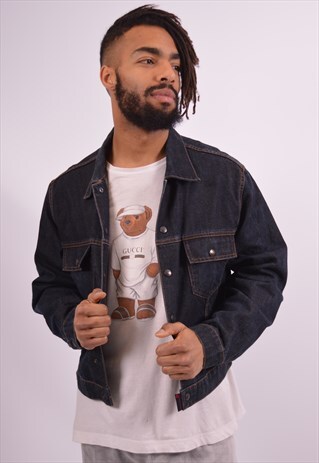 DOLCE & GABBANA MENS VINTAGE DENIM JACKET MEDIUM BLUE 90S