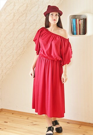 RED SUMMER VINTAGE DRESS