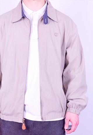 VINTAGE TIMBERLAND HARRINGTON JACKET IN BEIGE LARGE