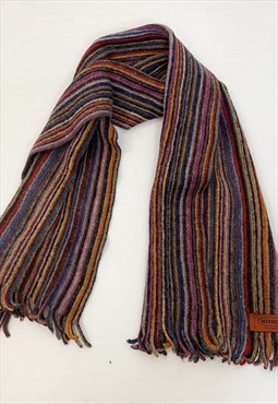 VIntage 90s stripes multicoloured scarf 