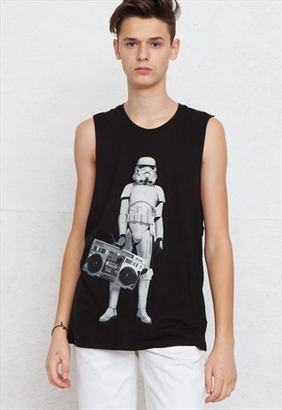 VINTAGE BLACK STAR WARS TANK TOP