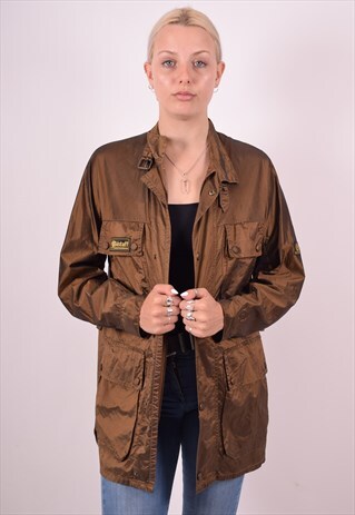 BELSTAFF WOMENS VINTAGE JACKET LARGE BROWN 90S