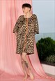 LEOPARD NEOPRENE DRESS, BLOUSON DRESS, EXTRAVAGANT DRESS