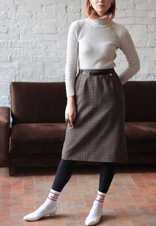 VINTAGE BROWN SKIRT