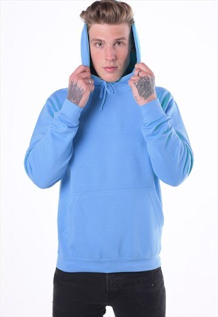 ESSENTIAL BLANK PULLOVER HOODY - CORNFLOWER BLUE